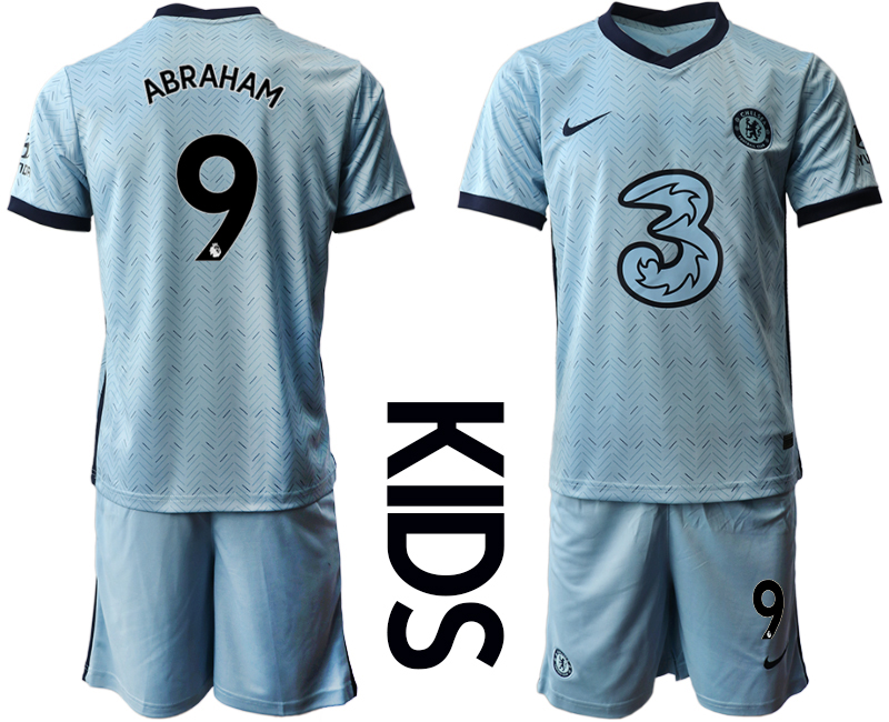 Youth 2020-2021 club Chelsea away Light blue #9 Soccer Jerseys